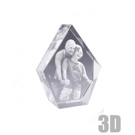 Bloc en verre Iceberg 13 cm - Gravure 3D Bloc en verre Iceberg 13 cm - Gravure 3D