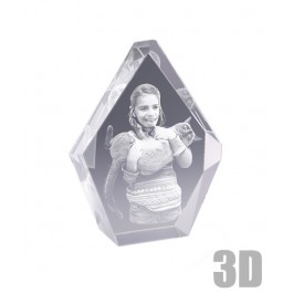 Bloc en verre Iceberg 13 cm - Gravure 3D