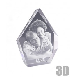 Bloc en verre Iceberg 19 cm - Gravure photo 3D Bloc en verre Iceberg 19 cm - Gravure photo 3D