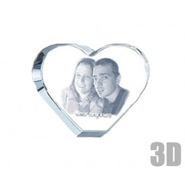 Coeur en verre gravure photo 3D Coeur en verre gravure photo 3D