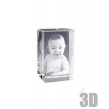 Bloc de verre rectangle 8 cm - Gravure 3D