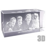 Bloc de verre horizontal photo laser - Gravure 3D