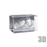 Bloc de verre horizontal photo laser 3D
