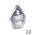 Bloc en verre Iceberg 17 cm - Photo gravure 3D