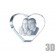 Coeur en verre gravure photo 3D