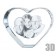 Grand coeur en verre photo laser 3D