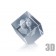 Cube en verre 6 cm sur pan coupé photo laser 3D